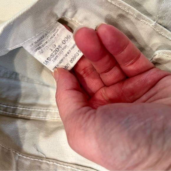 vtg 90 Wrangler High Waist Shorts Size 10 Khaki Beige Mom Wide Leg 100% Cotton - Picture 2 of 6